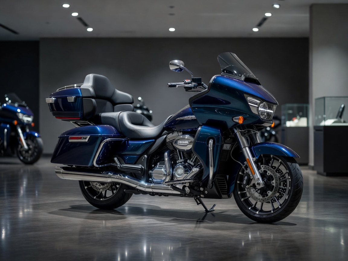Representative Touring Motorcycle in showroom